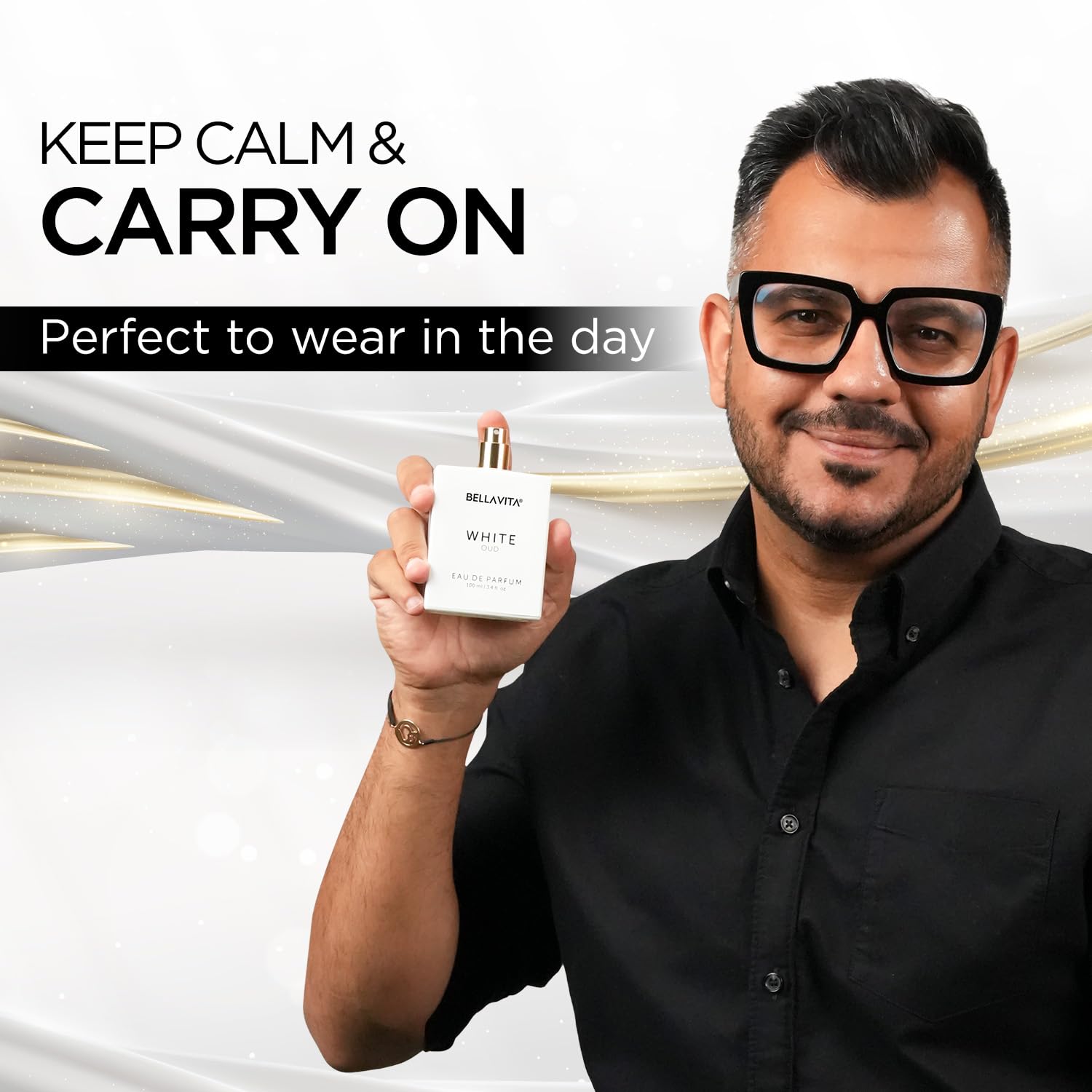 BELLAVITA White Oud Unisex Eau De Parfum Perfume with Orange, Patchouli, Musk|Premium, Long Lasting Oud & Fruity Fragrance for Men & Women,100ML