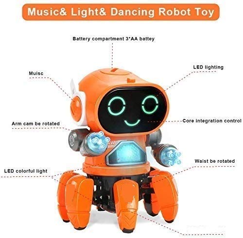 Bot Robot Pioneer Colorful Lights and Music All Direction Movement Dancing Robot Toys for Boys and Girls  (Multicolor)